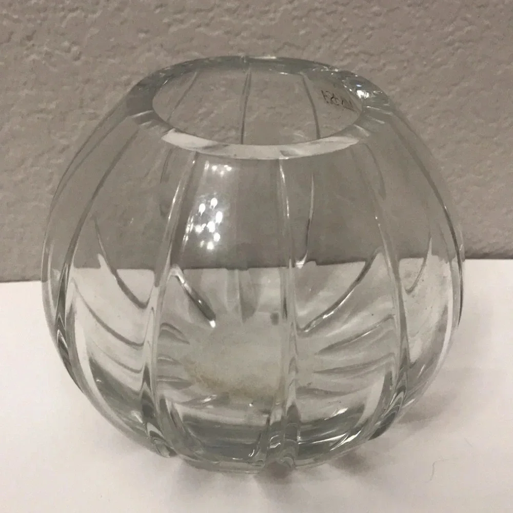 Mikasa Yugoslavia Crystal Floral Vase Bowl